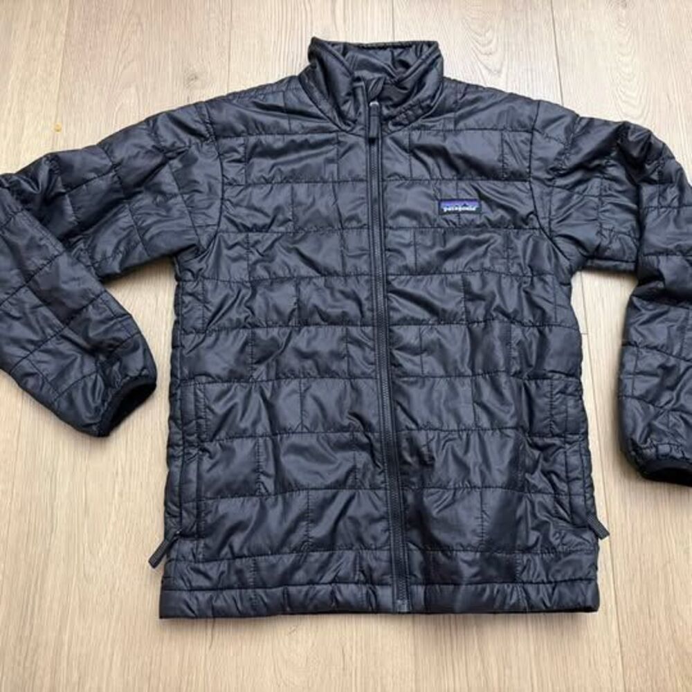 Patagonia Kids Nano Puff Jacket Size M 10 dark gray